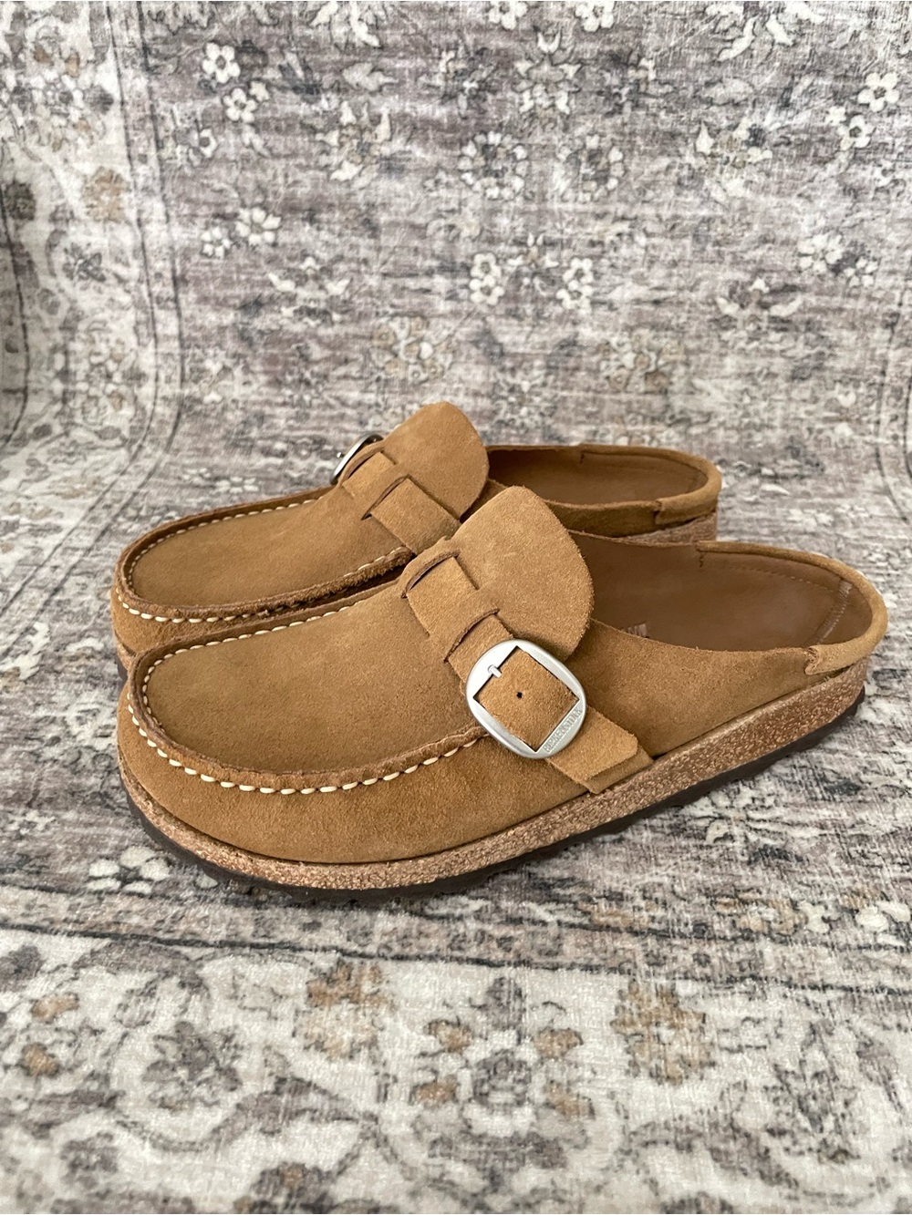 Birkenstock Buckley Slip On Clog Tea Suede 39 Womens Size 8 - Picture 8 of 12